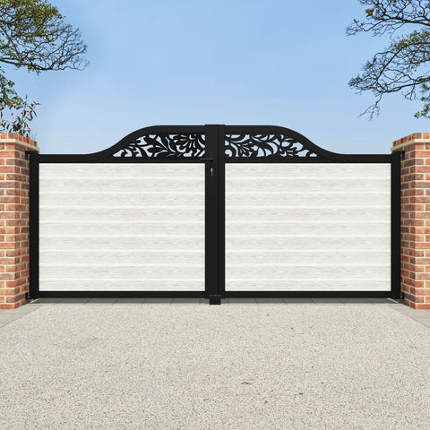Classic Heritage Curved Top Driveway Gate - Light Stone - Top Screen