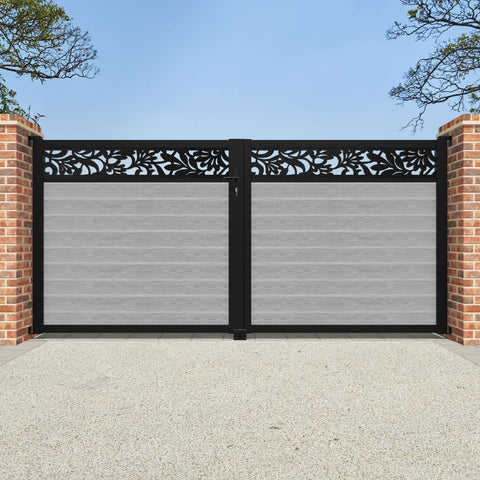 Classic Heritage Straight Top Driveway Gate - Light Grey - Top Screen