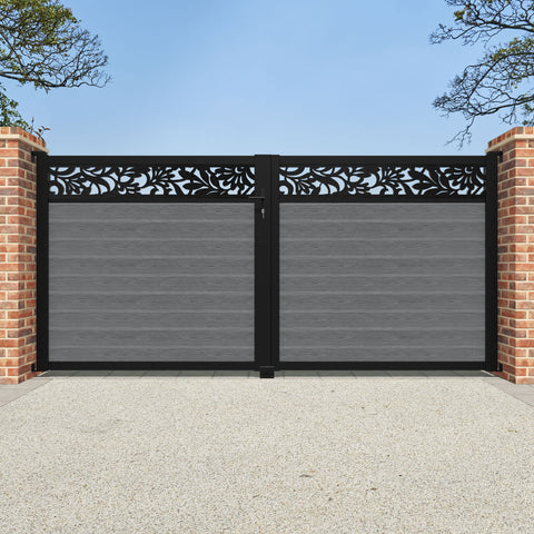 Classic Heritage Straight Top Driveway Gate - Mid Grey - Top Screen