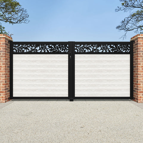 Classic Heritage Straight Top Driveway Gate - Light Stone - Top Screen