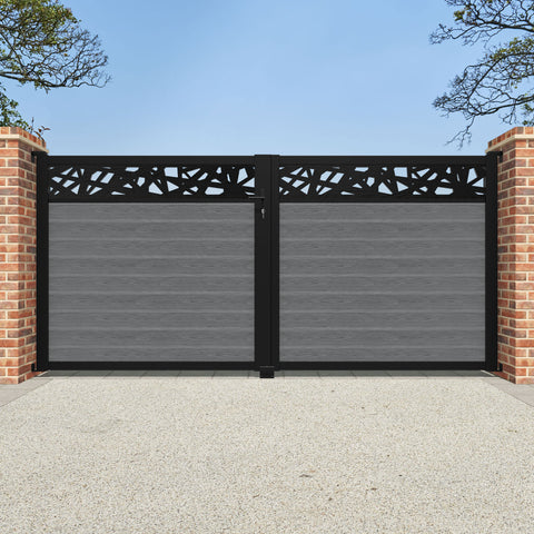 Classic Prism Straight Top Driveway Gate - Mid Grey - Top Screen