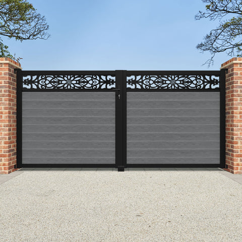 Classic Windsor Straight Top Driveway Gate - Mid Grey - Top Screen