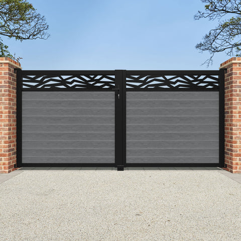 Classic Zenith Straight Top Driveway Gate - Mid Grey - Top Screen