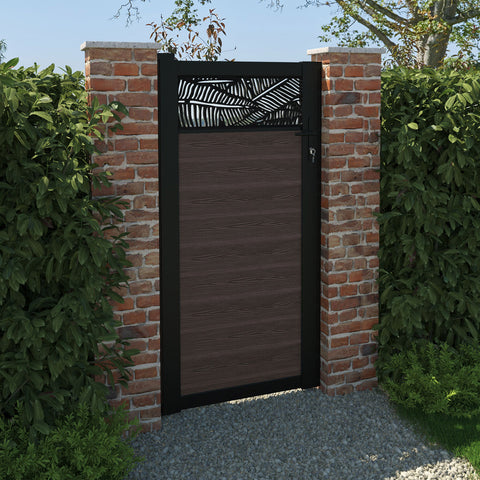 Classic Feather Pedestrian Gate - Mid Brown