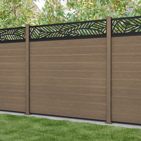 Classic Habitat Fence Panel - Teak - with our composite posts