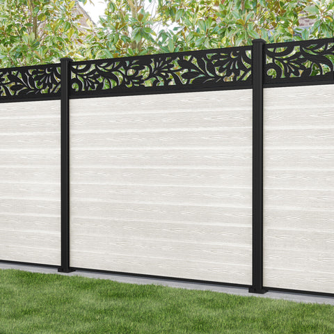 Classic Heritage Fence Panel - Light Stone - with our aluminium posts