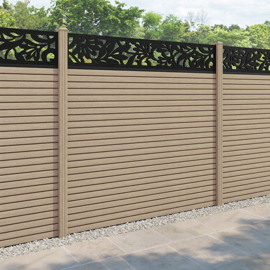 Hudson Heritage Fence Panel - Light Oak - with our composite posts