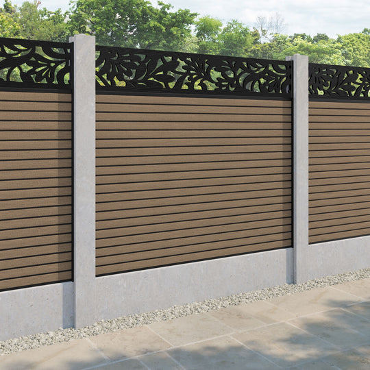 Hudson Heritage Fence Panel - Teak - for existing concrete posts