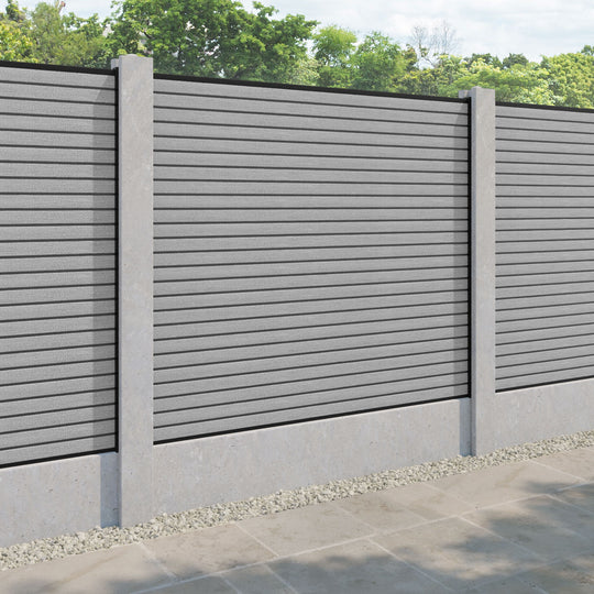 Hudson Fence Panel - Light Grey - for existing concrete posts