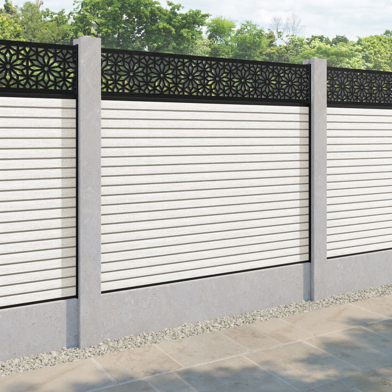 Hudson Narwa Fence Panel - Light Stone - for existing concrete posts