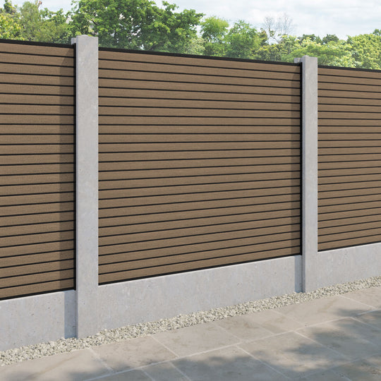 Hudson Fence Panel - Teak - for existing concrete posts