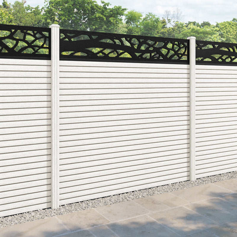 Hudson Twilight Fence Panel - Light Stone - with our composite posts