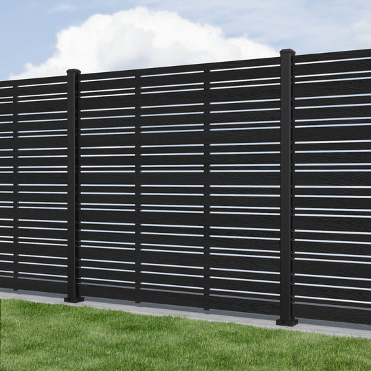 Linea Composite Fence Panel - with our aluminium posts