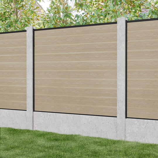 Classic Fence Panel - Light Oak - for existing concrete posts
