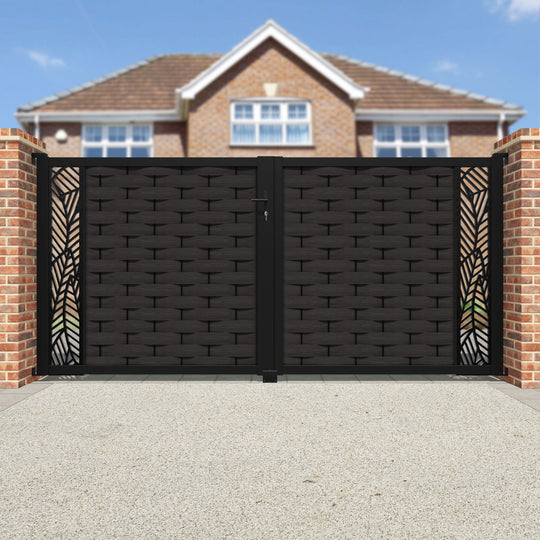 Ripple Habitat Straight Top Driveway Gate - Dark Oak - End Screen