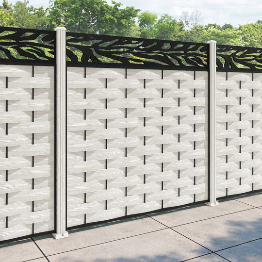 Ripple Malawi Fence Panel - Light Stone - with our composite posts