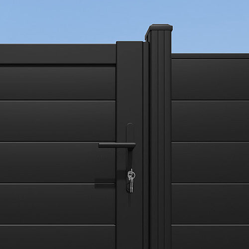 Salone Aluminium Pedestrian Gate - Black