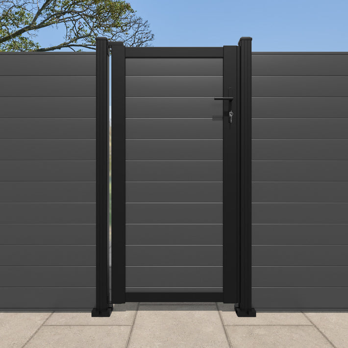 Salone Aluminium Pedestrian Gate - Grey