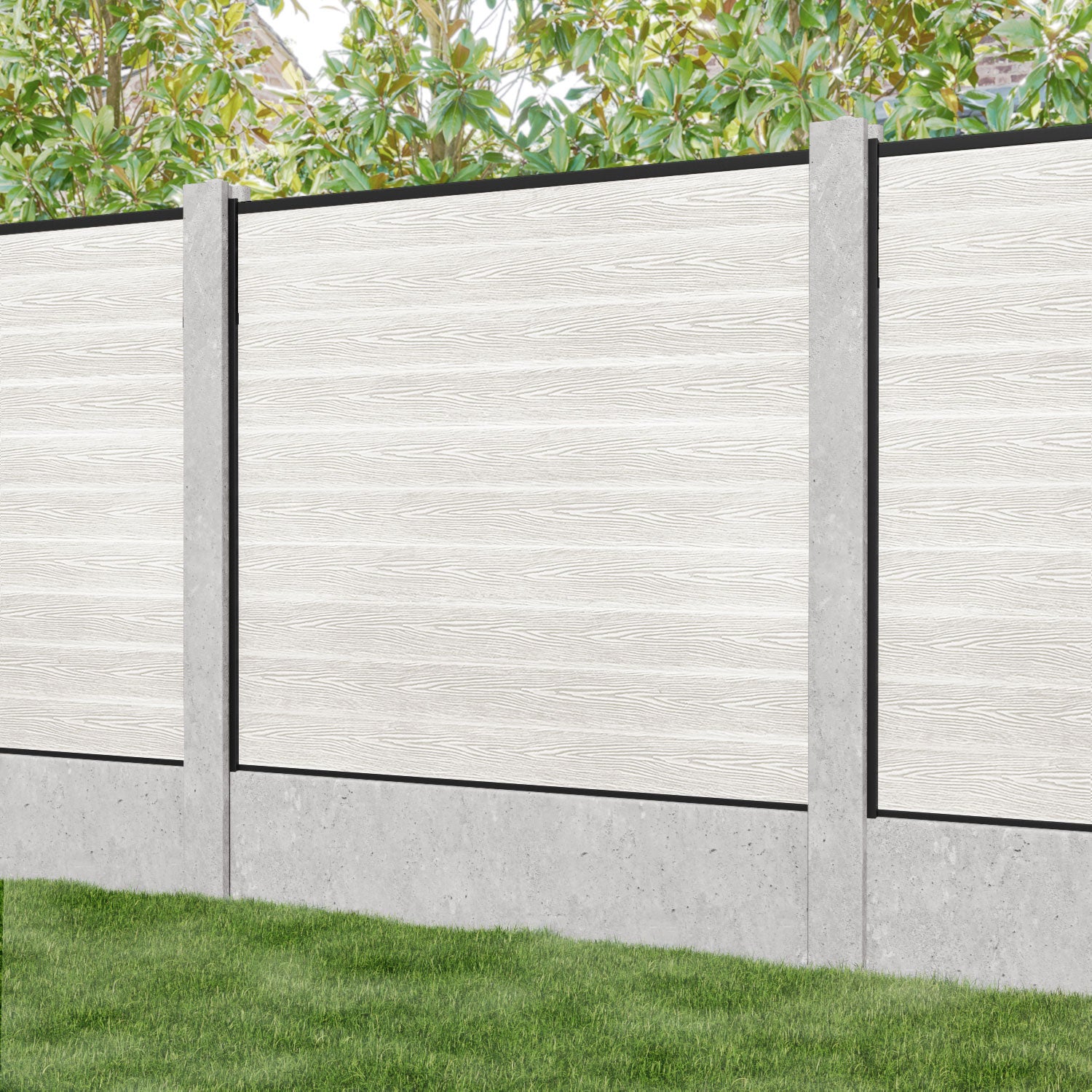 Classic Fence Panel - Light Stone - for existing concrete posts