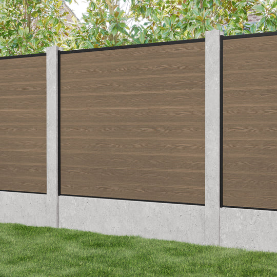 Classic Fence Panel - Teak - for existing concrete posts