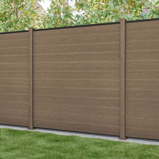 Classic Fence Panel - Teak - with our composite posts
