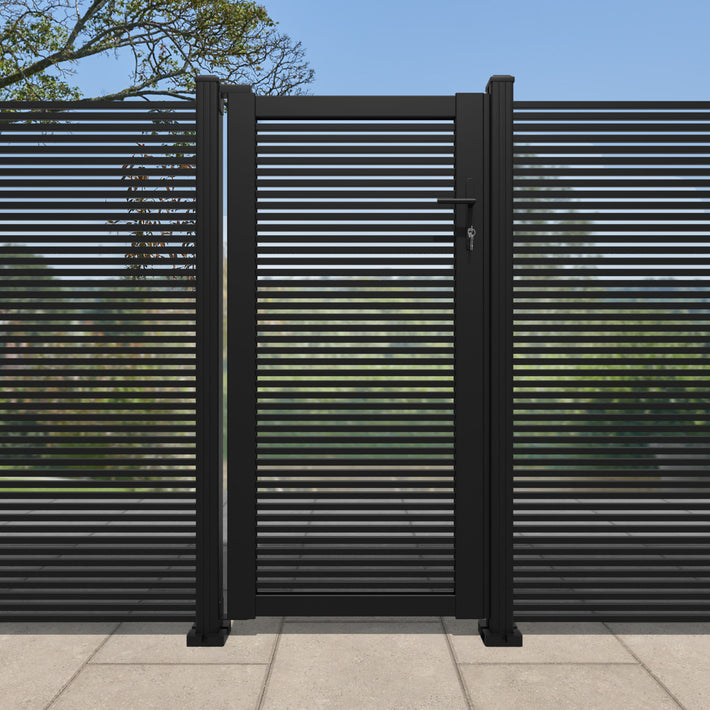Toledo Aluminium Pedestrian Gate - Black