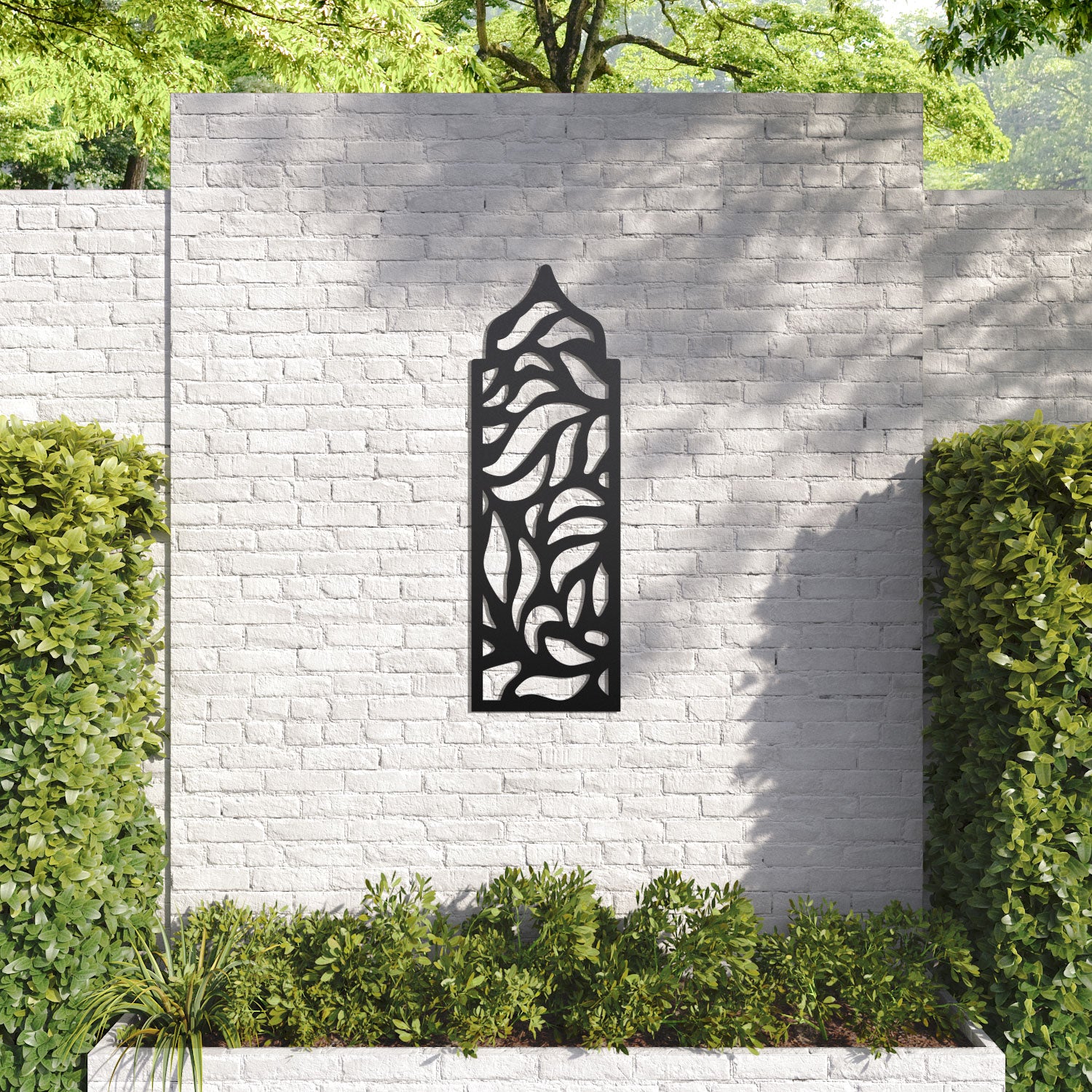 Plume arched decorative panel