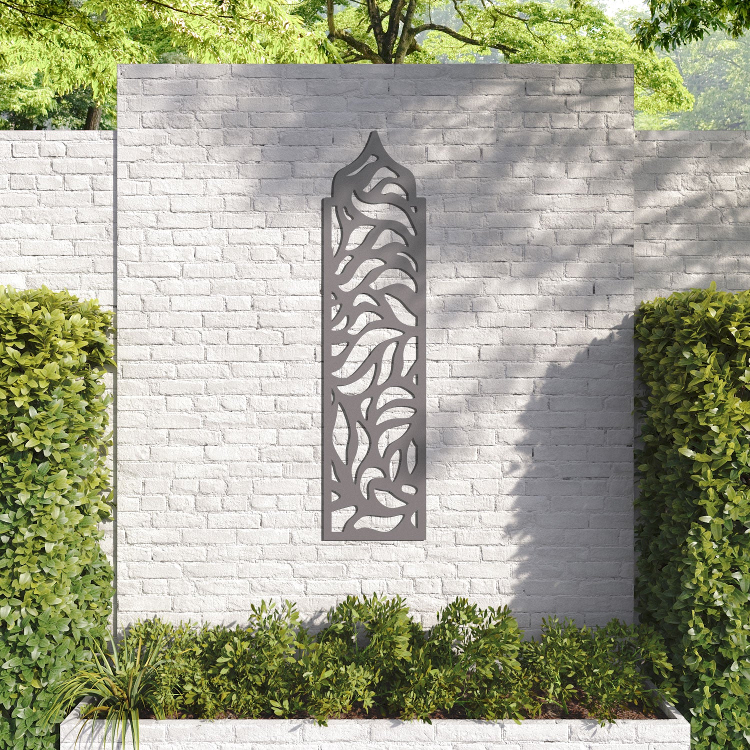 Plume arched decorative panel