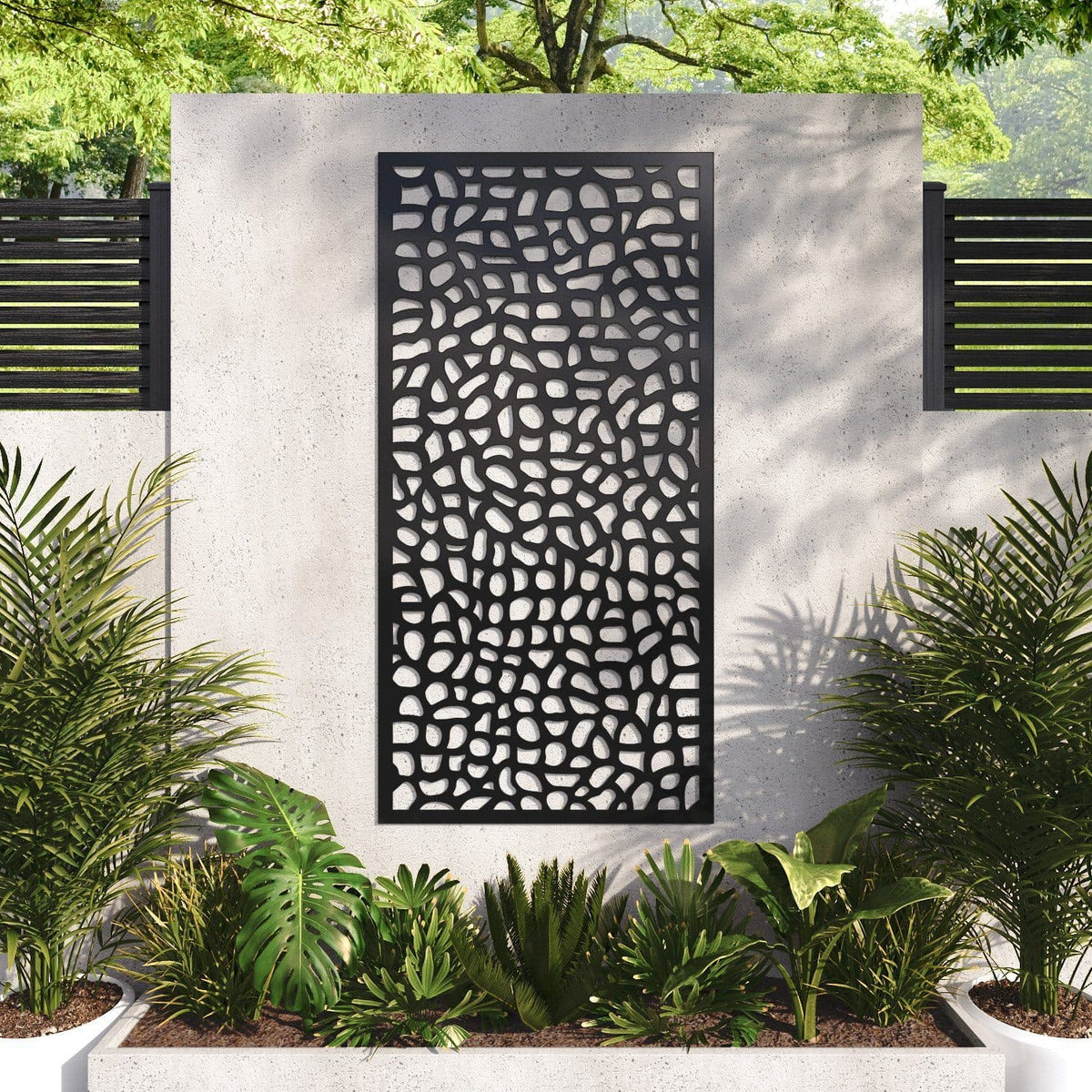 Pebble decorative panel 180cm x 90cm Black 6mm