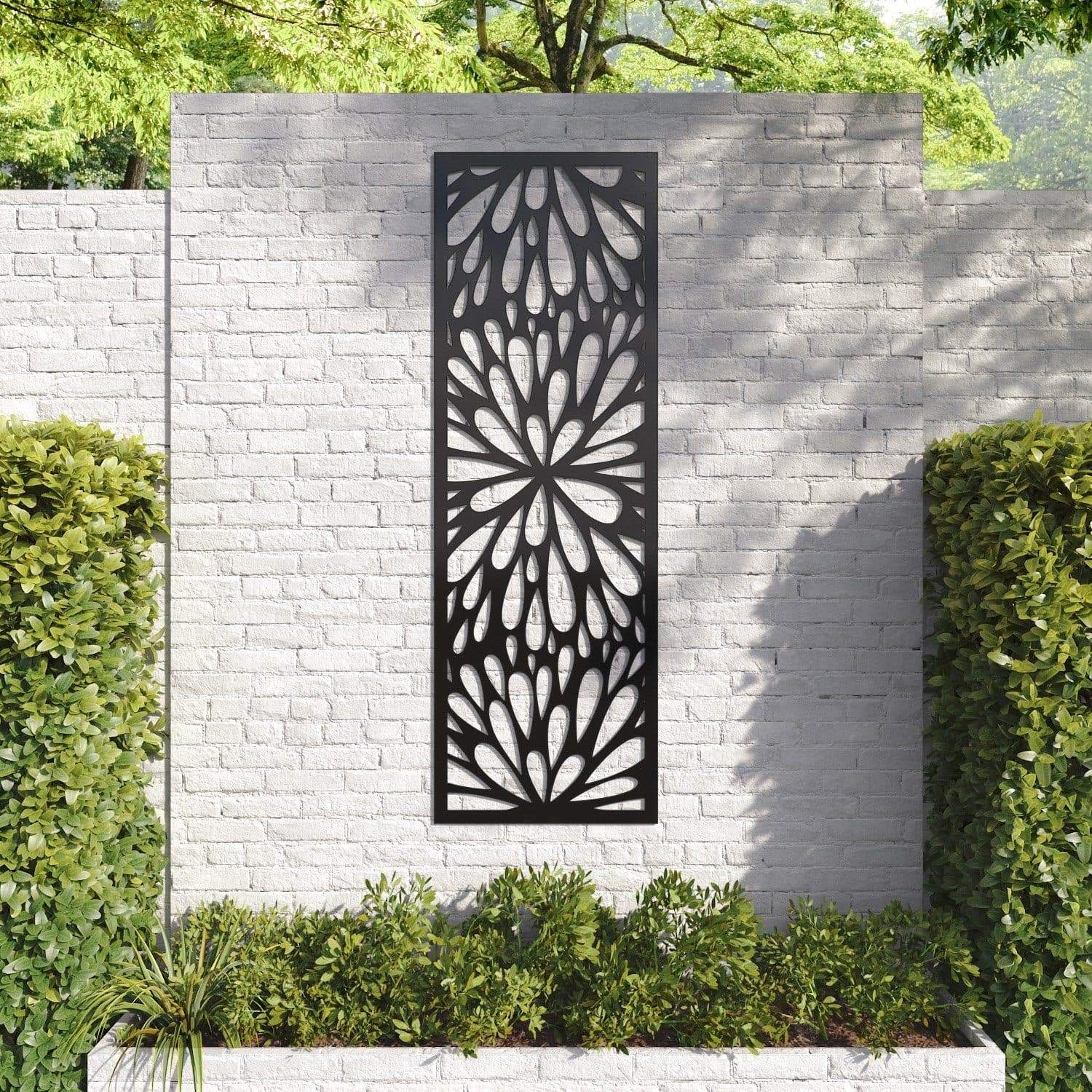 Blossom decorative panel 180cm x 60cm Black 6mm