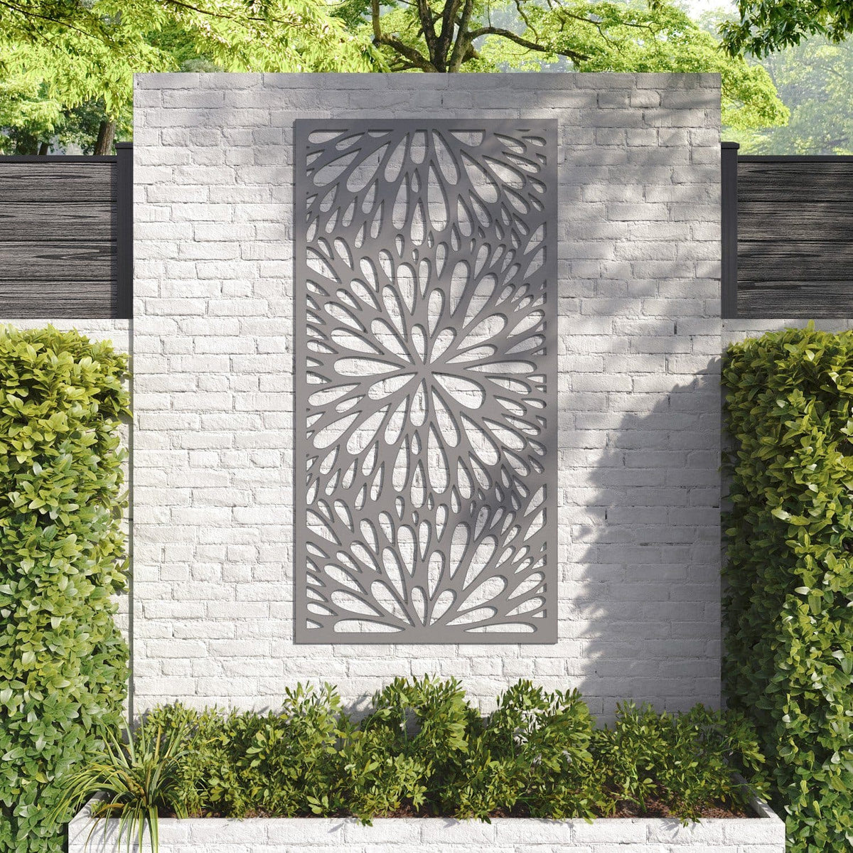 Blossom decorative panel 180cm x 90cm Steel grey 6mm