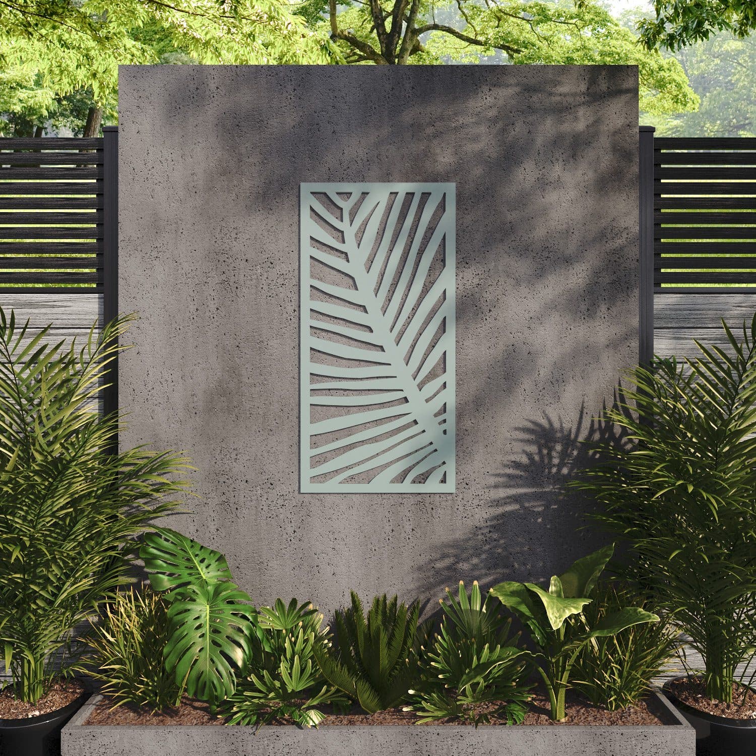 Frond decorative panel 120cm x 60cm Sage green 6mm