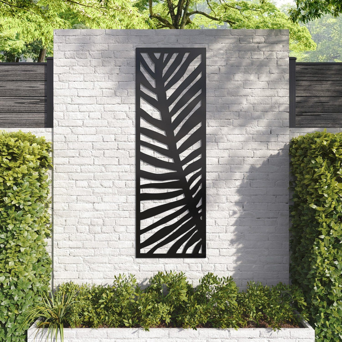 Frond decorative panel 180cm x 60cm Black 6mm
