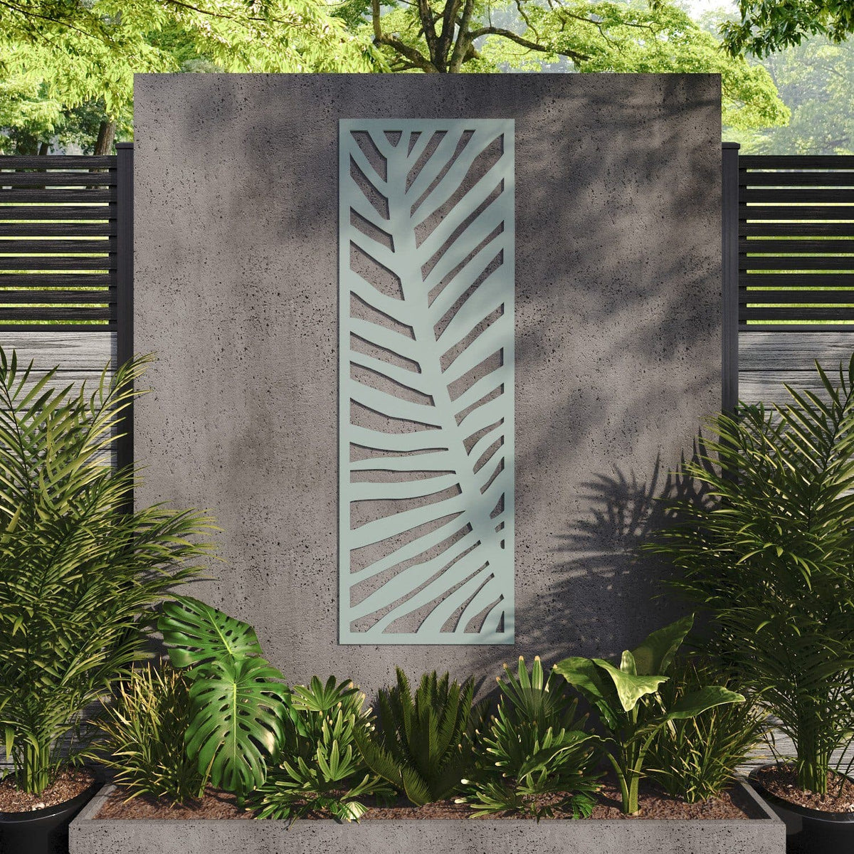Frond decorative panel 180cm x 60cm Sage green 6mm