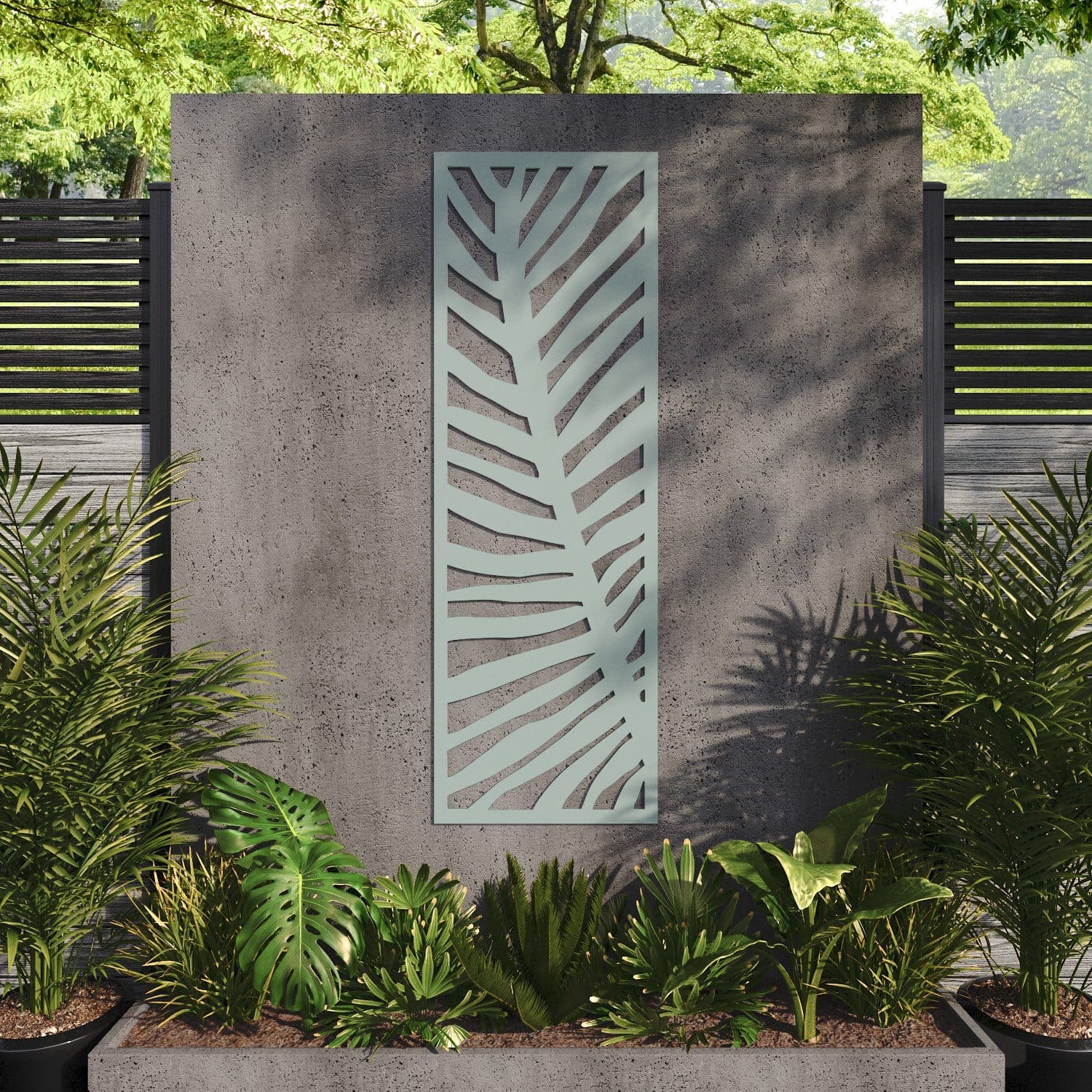 Frond decorative panel 180cm x 60cm Sage green 6mm
