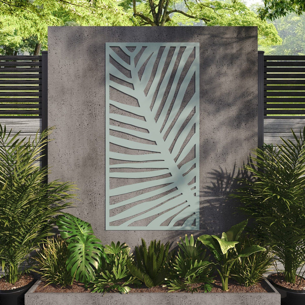 Frond decorative panel 180cm x 90cm Sage green 6mm