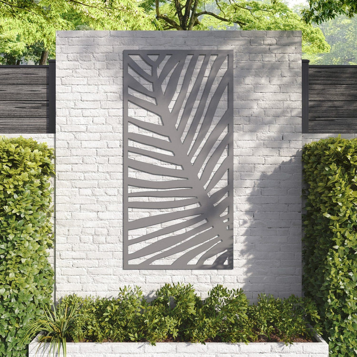 Frond decorative panel 180cm x 90cm Steel grey 6mm