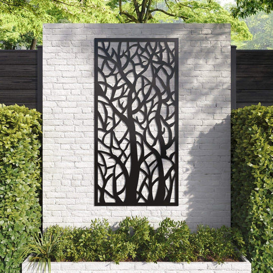 Twilight garden trellis