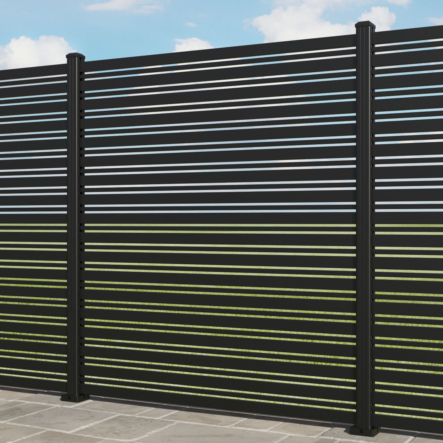 Albany Aluminium Fence Panel - with our aluminium posts