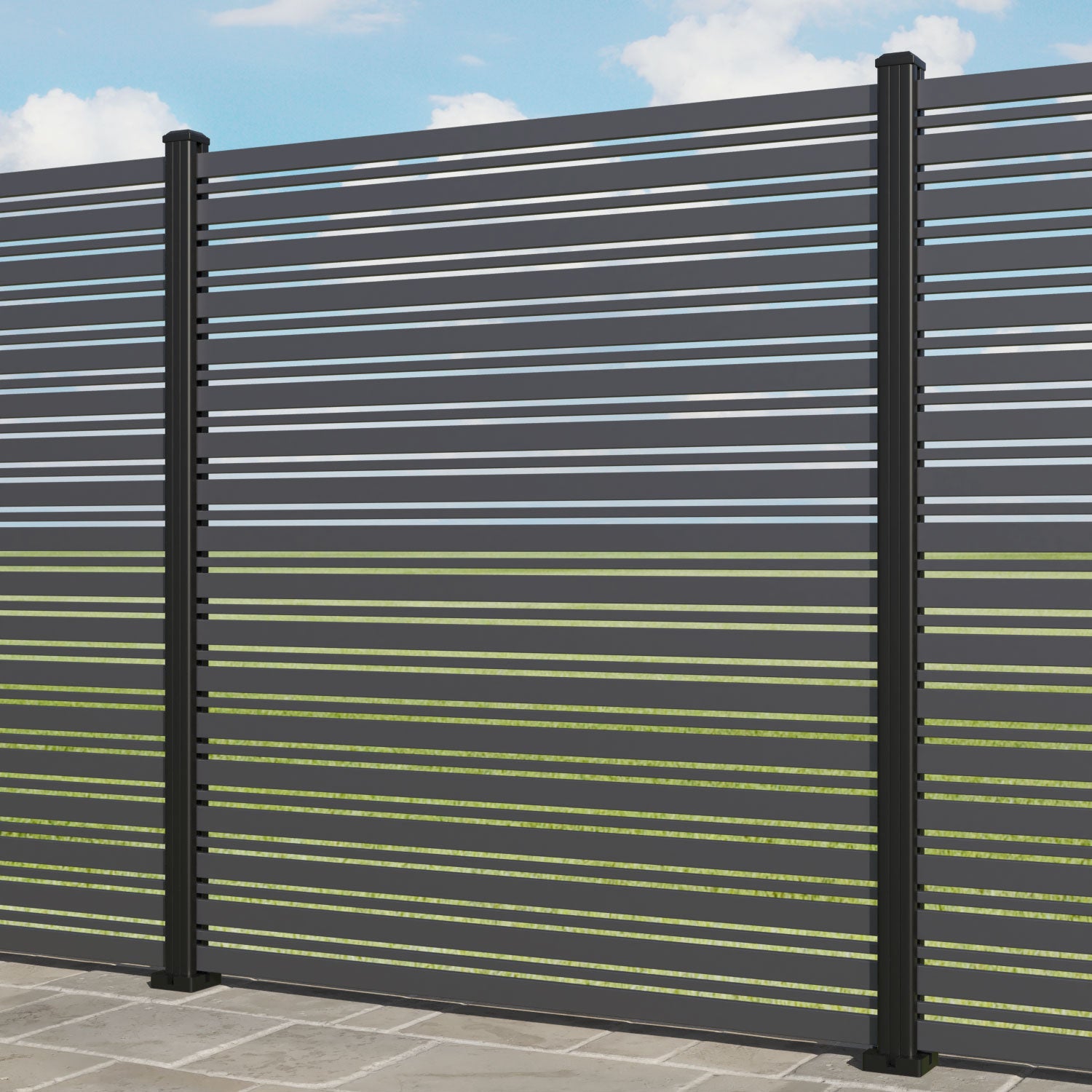 Albany Aluminium Fence Panel - with our aluminium posts