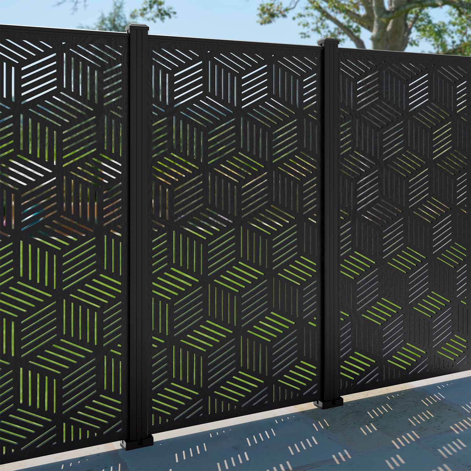 Cubed Decorative Fence - 90x180cm - with our aluminium posts
