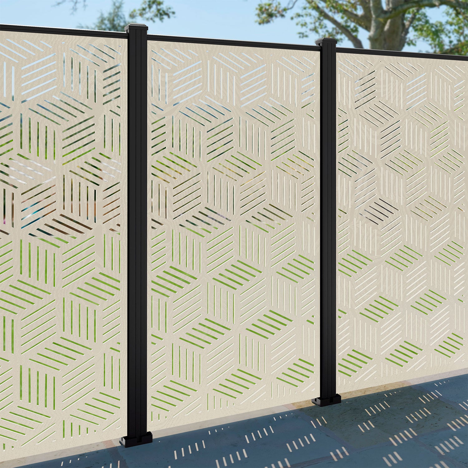Cubed Decorative Fence - 90x180cm - with our aluminium posts