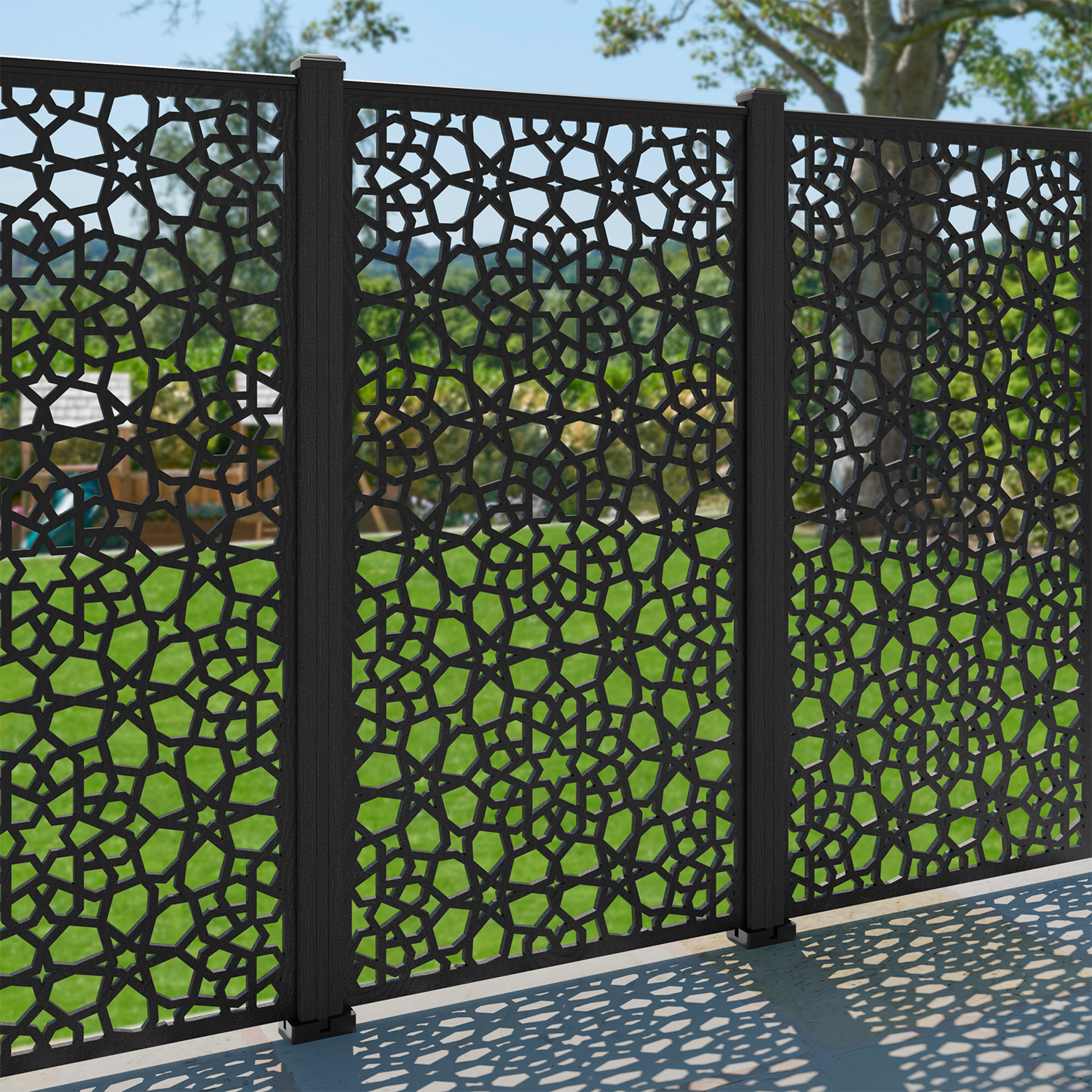 Nazira Decorative Fence - 90x180cm - with our composite posts