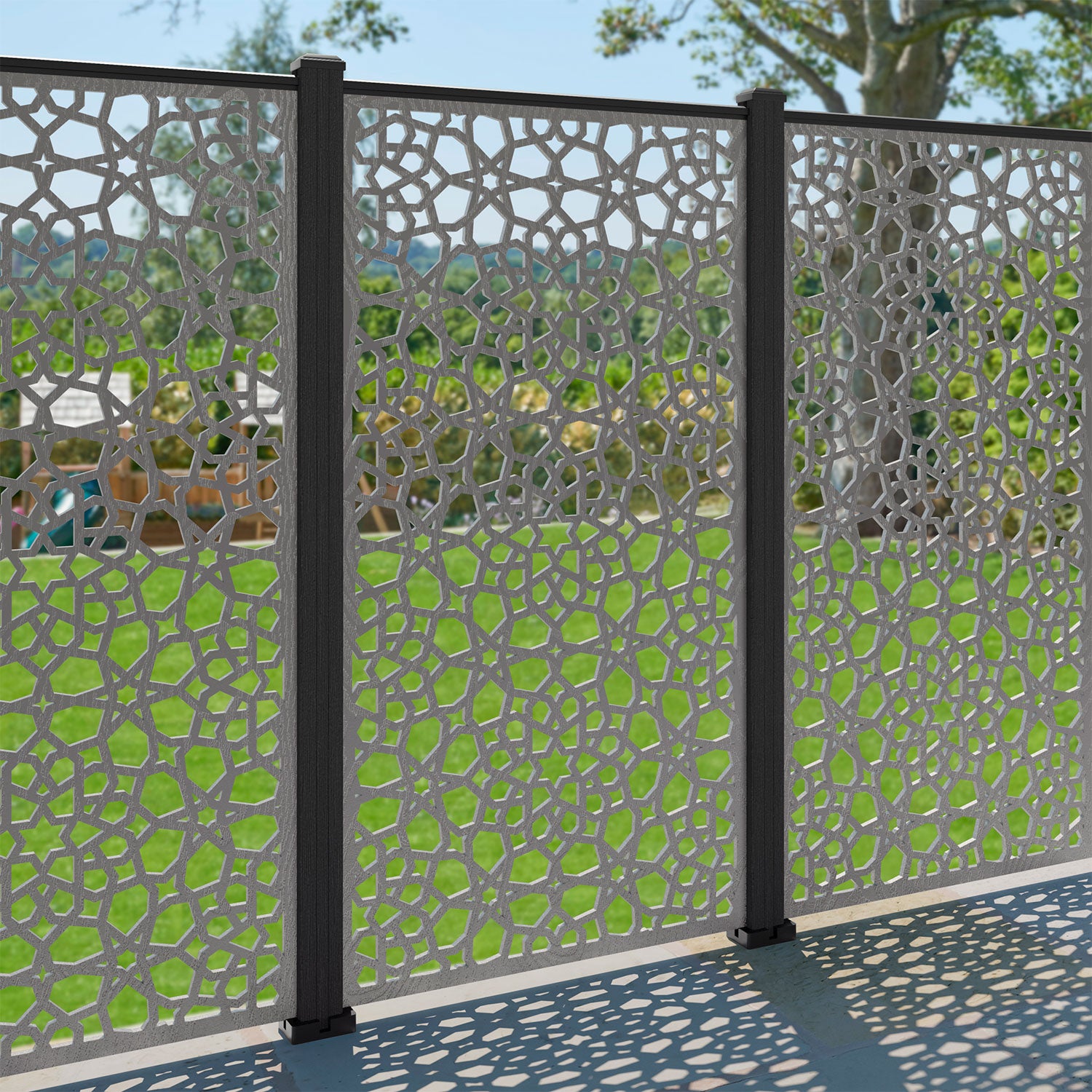 Nazira Decorative Fence - 90x180cm - with our composite posts