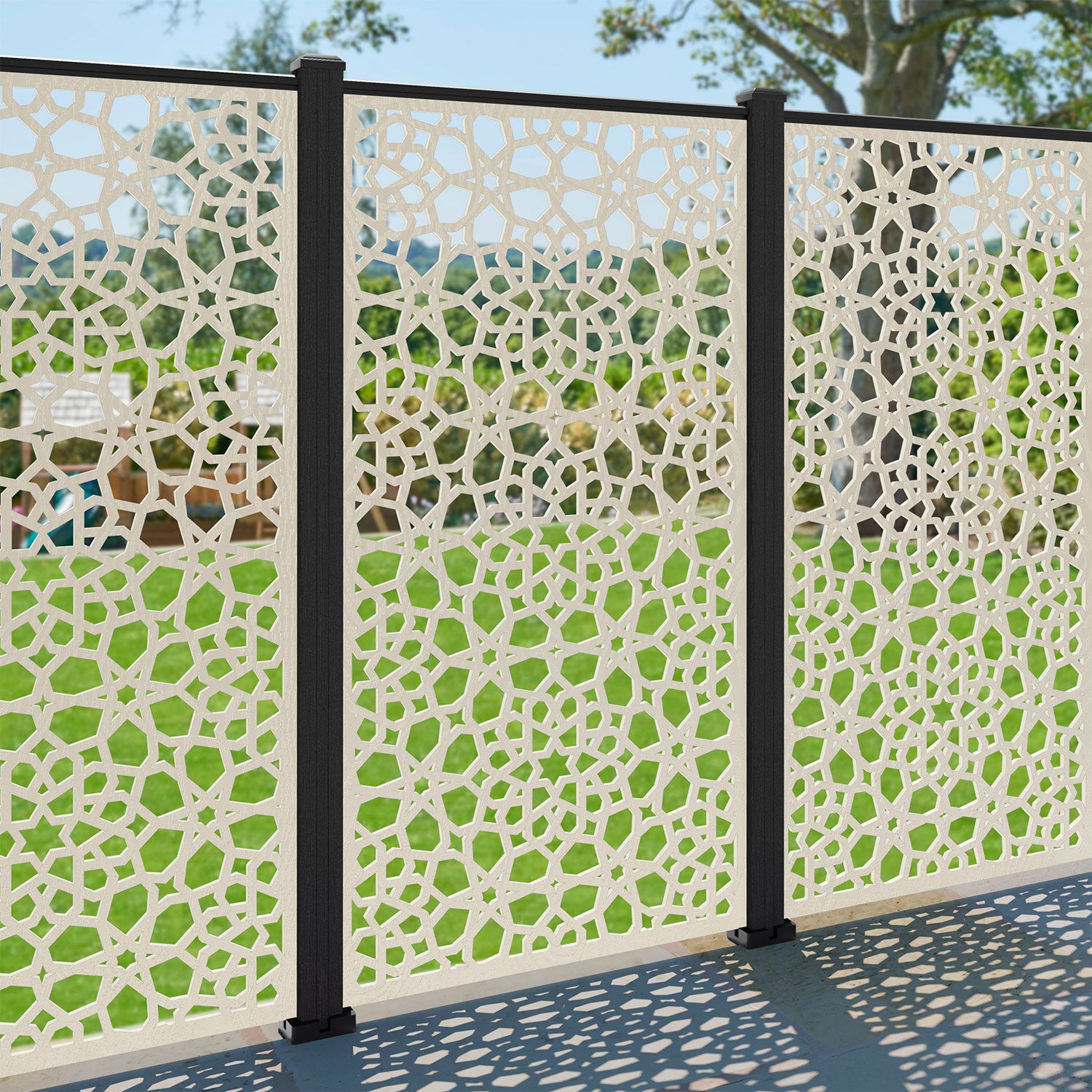 Nazira Decorative Fence - 90x180cm - with our composite posts