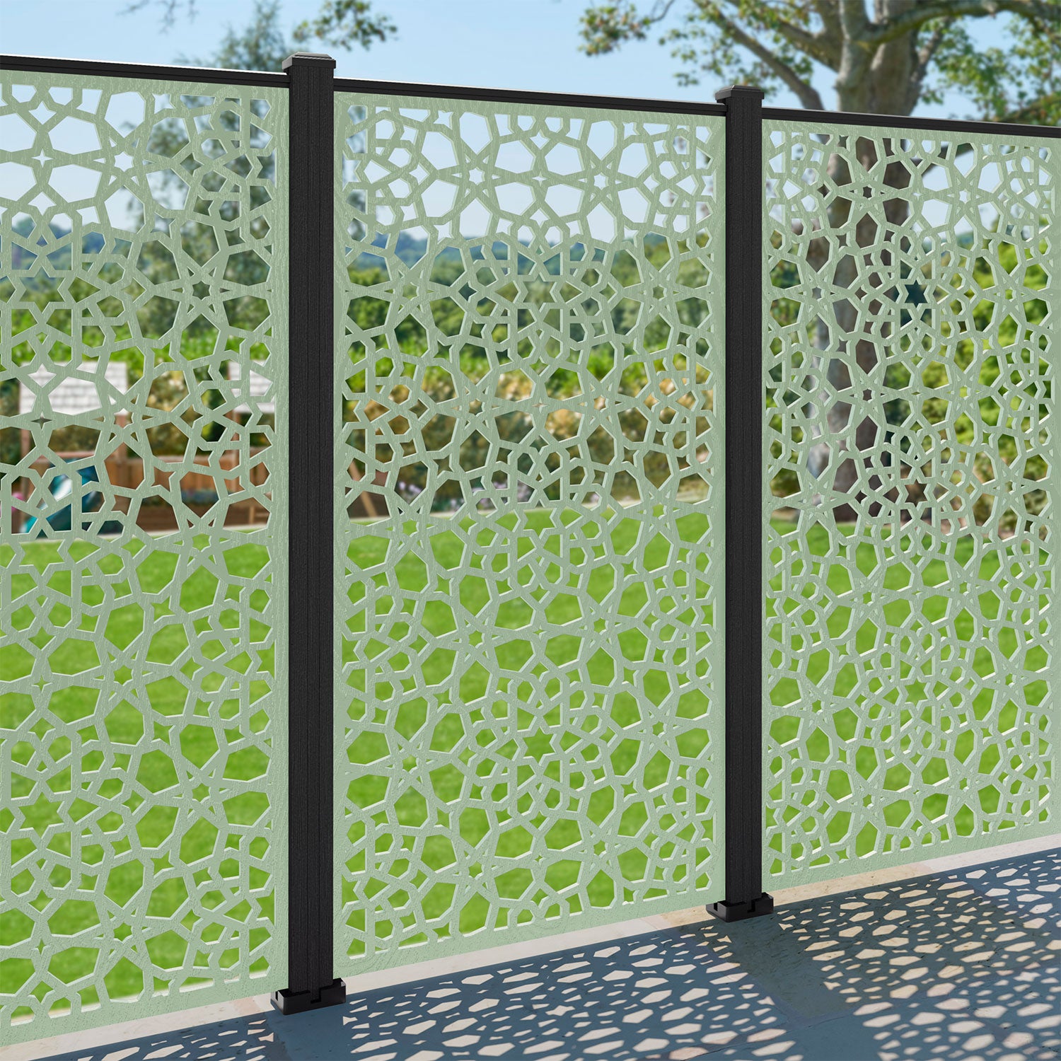Nazira Decorative Fence - 90x180cm - with our composite posts