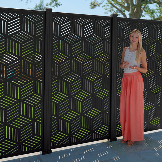 Cubed Decorative Fence - 90x180cm - with our composite posts