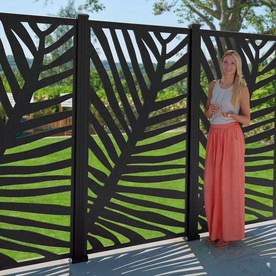 Palm Decorative Fence - 90x180cm - with our composite posts