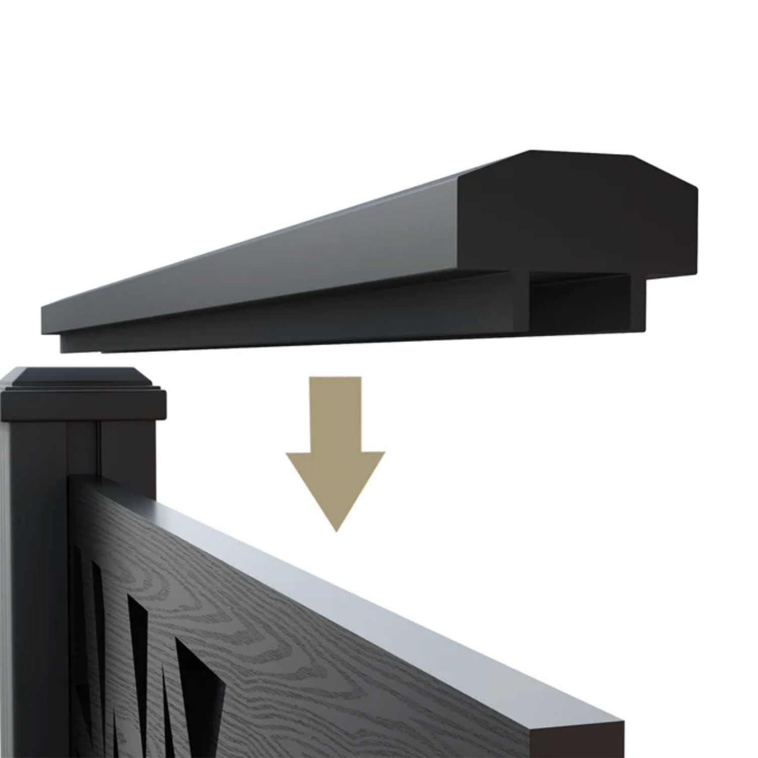 Fence slat capping – Charles & Ivy