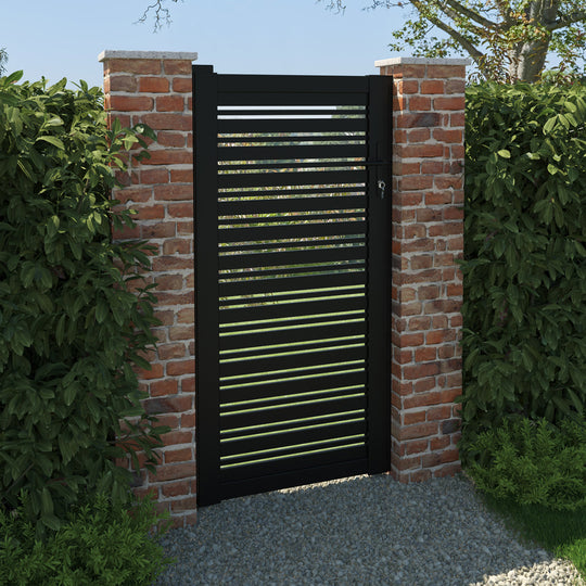 Albany Aluminium Pedestrian Gate - Black
